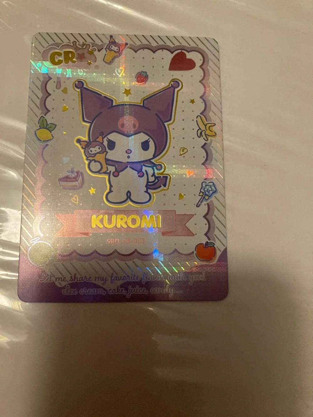 Sanrio Kuromi Holographic Pink Purple Trading Card